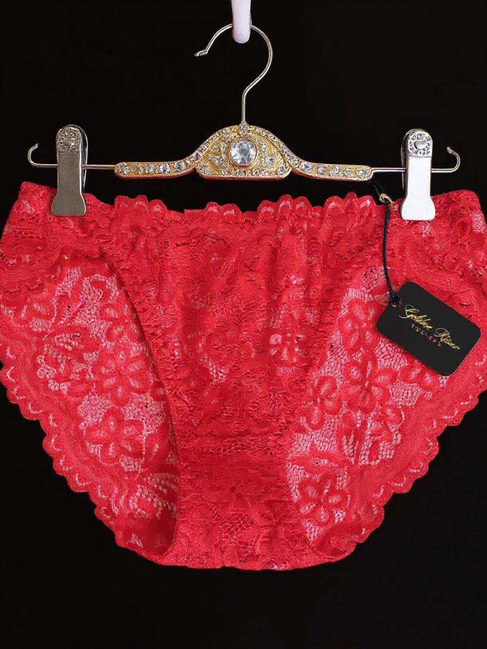 Brand New Low Rise Lace Panties - Red
